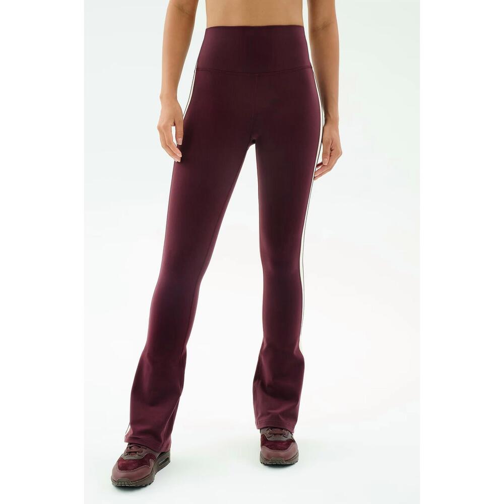 NEW SPLITS59 raquel high waist flared legging in dark cherry